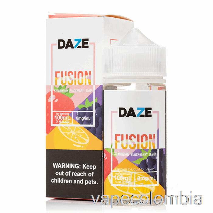 Vape Desechable Fresa Mora Limón - 7 Daze Fusion - 100ml 3mg